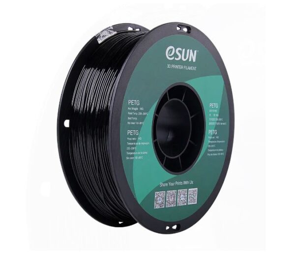 eSun PetG 1.75mm 3D Printing Filament 1kg- Solid Black
